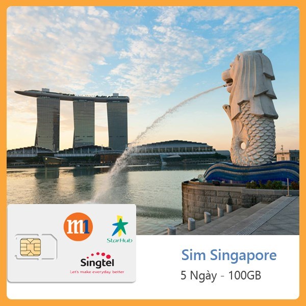 Sim du lịch Singapore 5 Ngày - 100GB